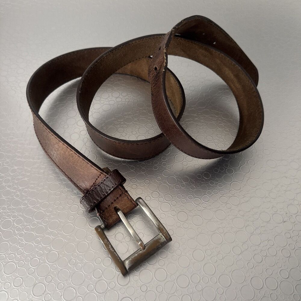 George Brown Leather Belt 48 Mens Big & Tall Classic Casual Workwear Rugged